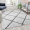 Flash Furniture Shag Style Diamond Trellis Area Rug - 5' x 7' - Ivory RC-KJ-181070-01-57-GG - alternate 1